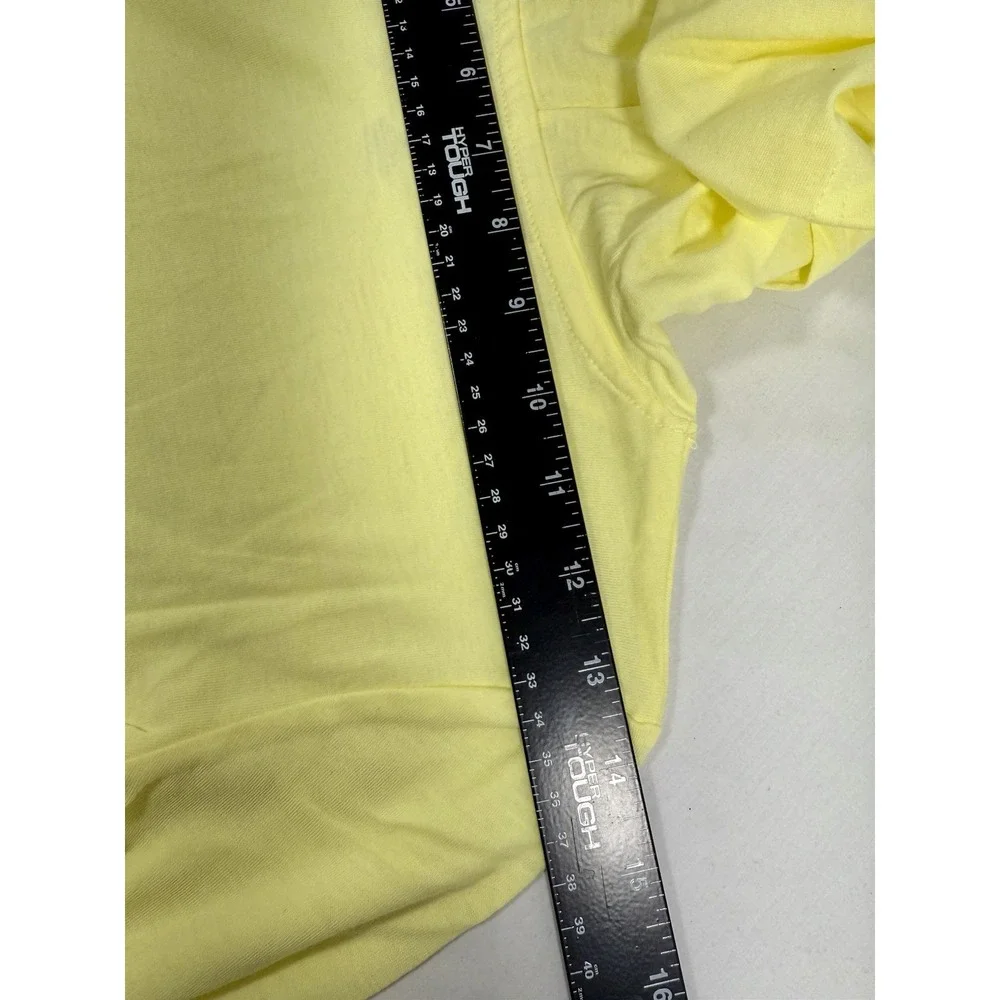 Champion Girls Yellow Lightweight Long Sleeve Hoodie Logo Shirt Top Size Medium‎